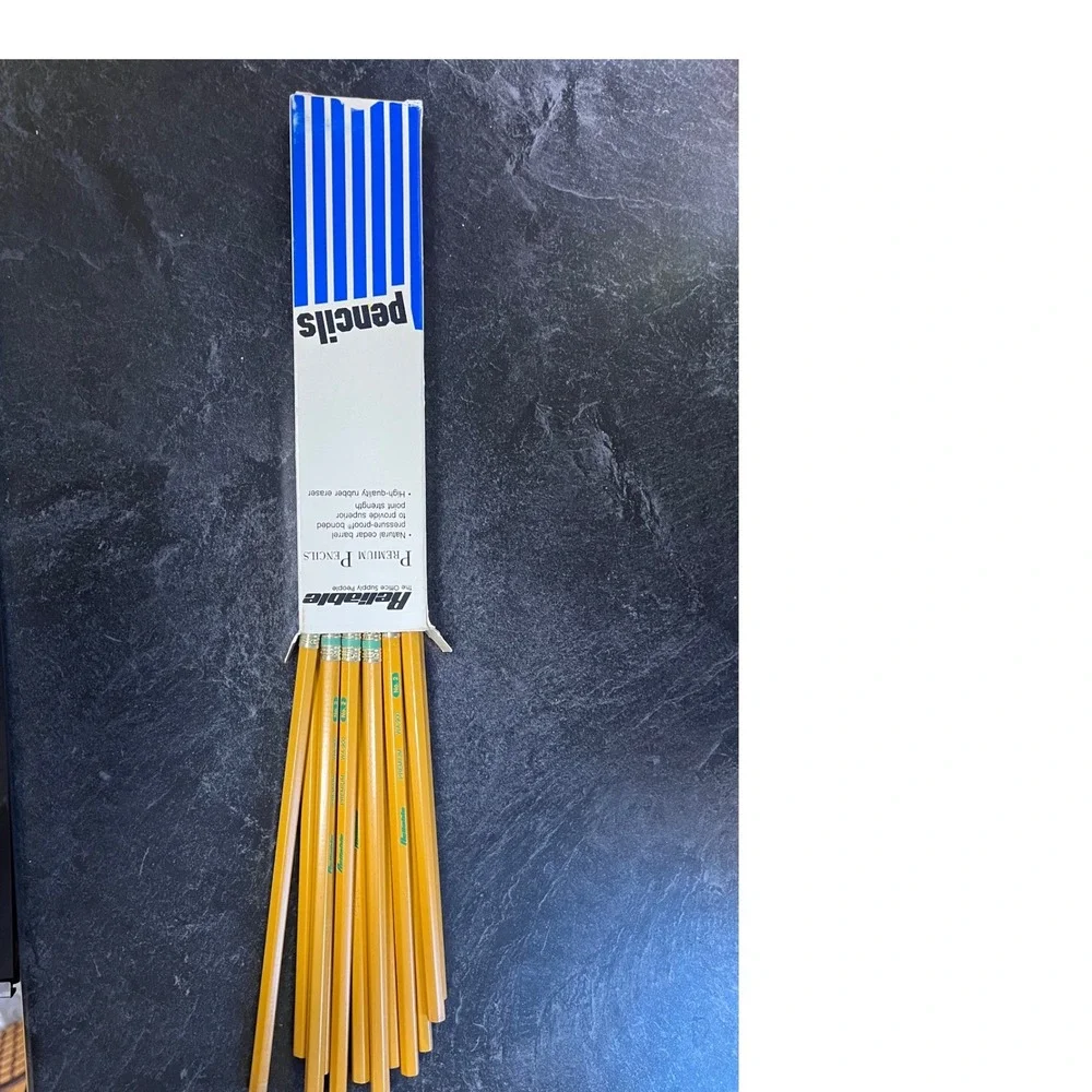 Reliable Premium Pencils Natural‎ Cedar Barrel High Quality Eraser 12 Count Box